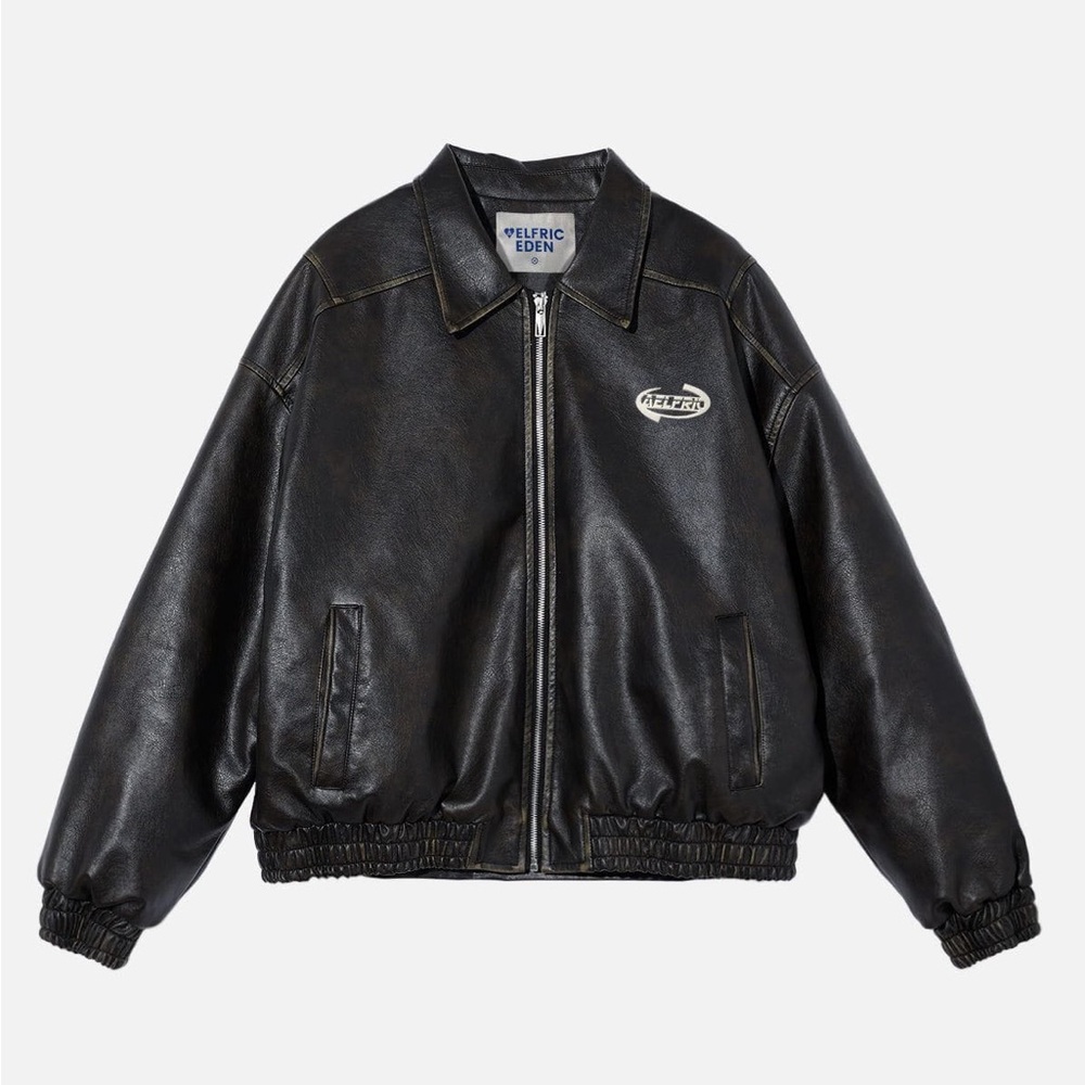 Aelfric Eden Faux Leather Cropped Jacket